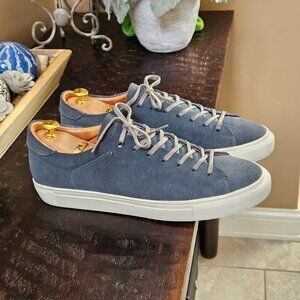 Beckett Simonon Men's Suede Sneakers, Blue/Gray, Sz 12